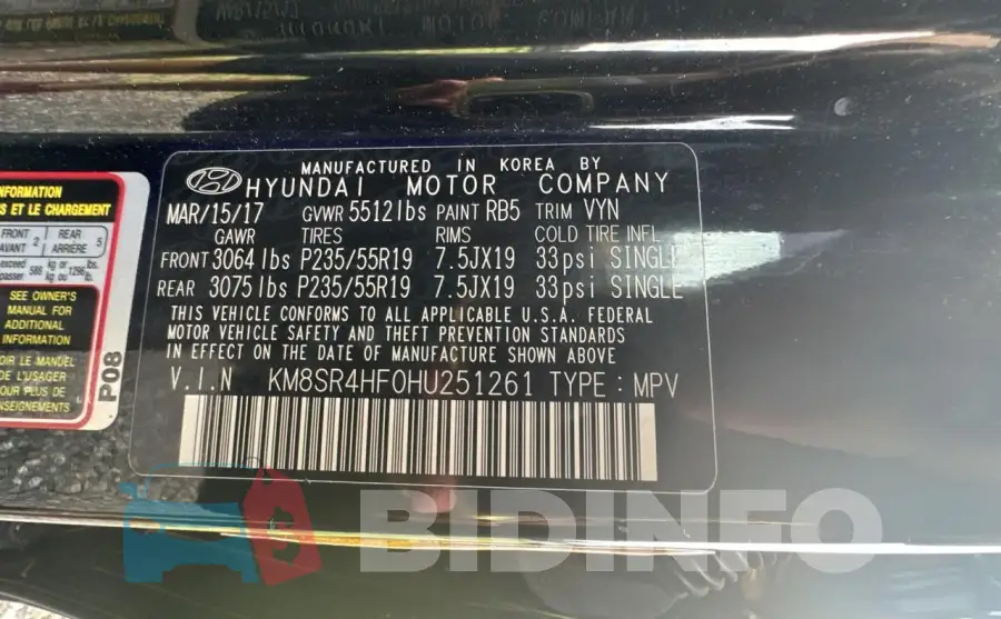 KM8SR4HF0HU251261 Photo# 10
