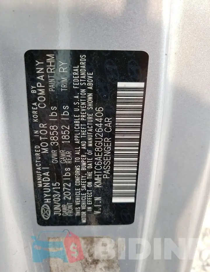 KMHTC6AE8GU264406 Photo# 13