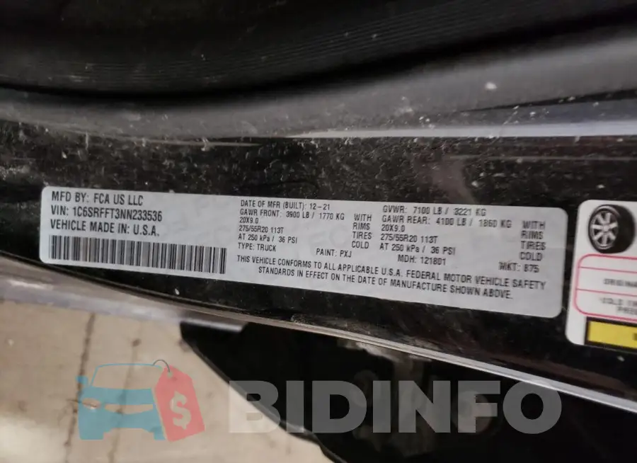 1C6SRFFT3NN233536 Photo# 12