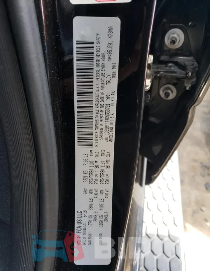 1C6SRFFT4KN553721 Photo# 12