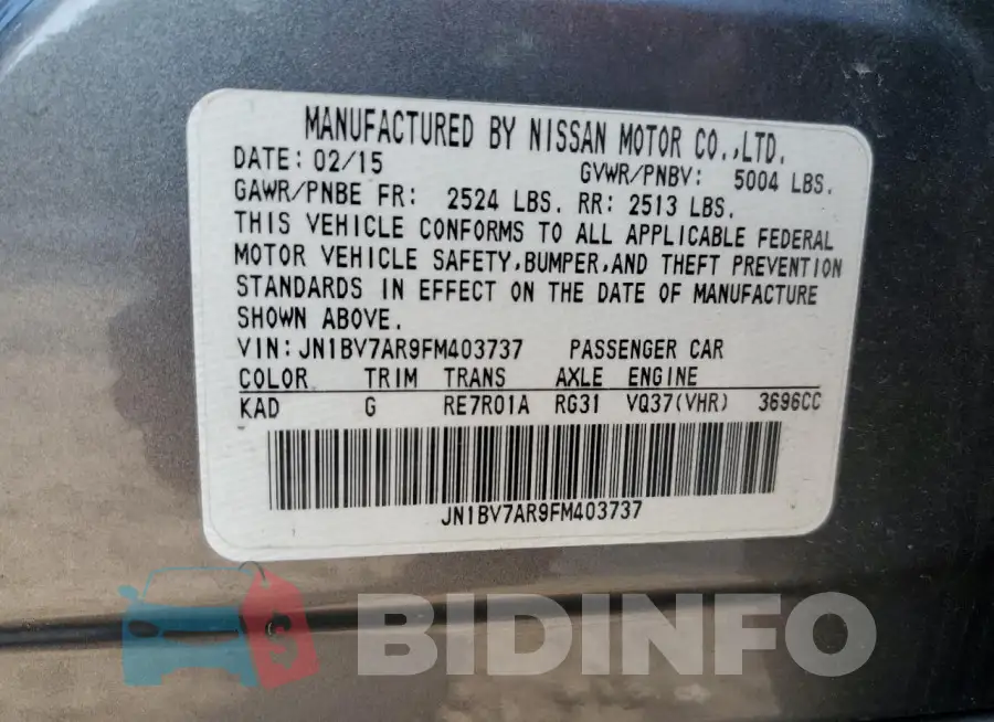 JN1BV7AR9FM403737 Photo# 12