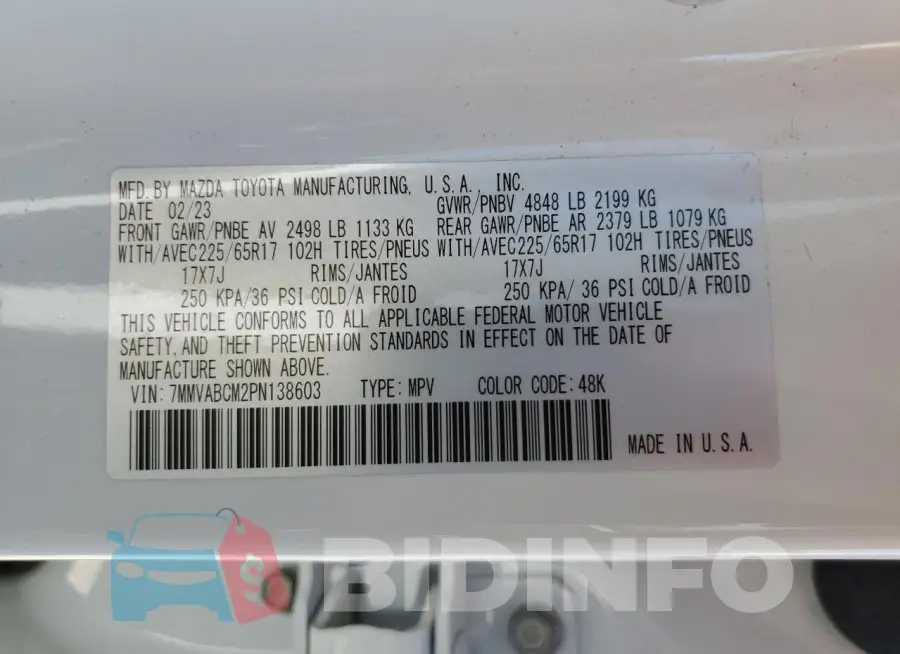 7MMVABCM2PN138603 Photo# 12