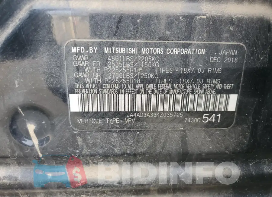 JA4AD3A33KZ035725 Photo# 12