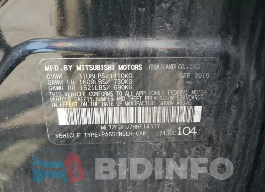 ML32F3FJ7HHF14357 Photo# 12