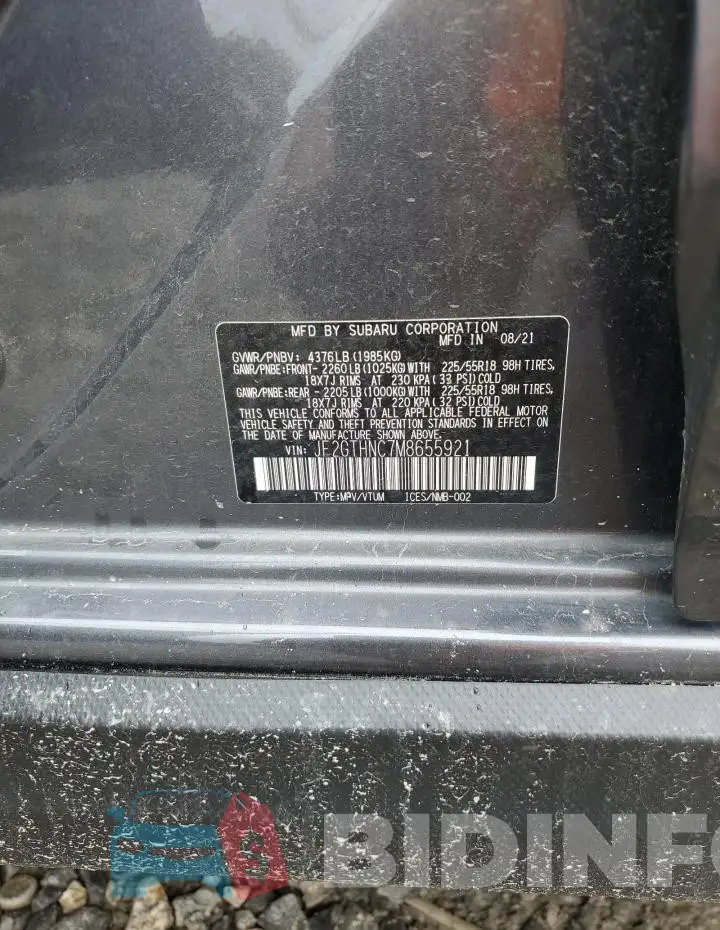 JF2GTHNC7M8655921 Photo# 13