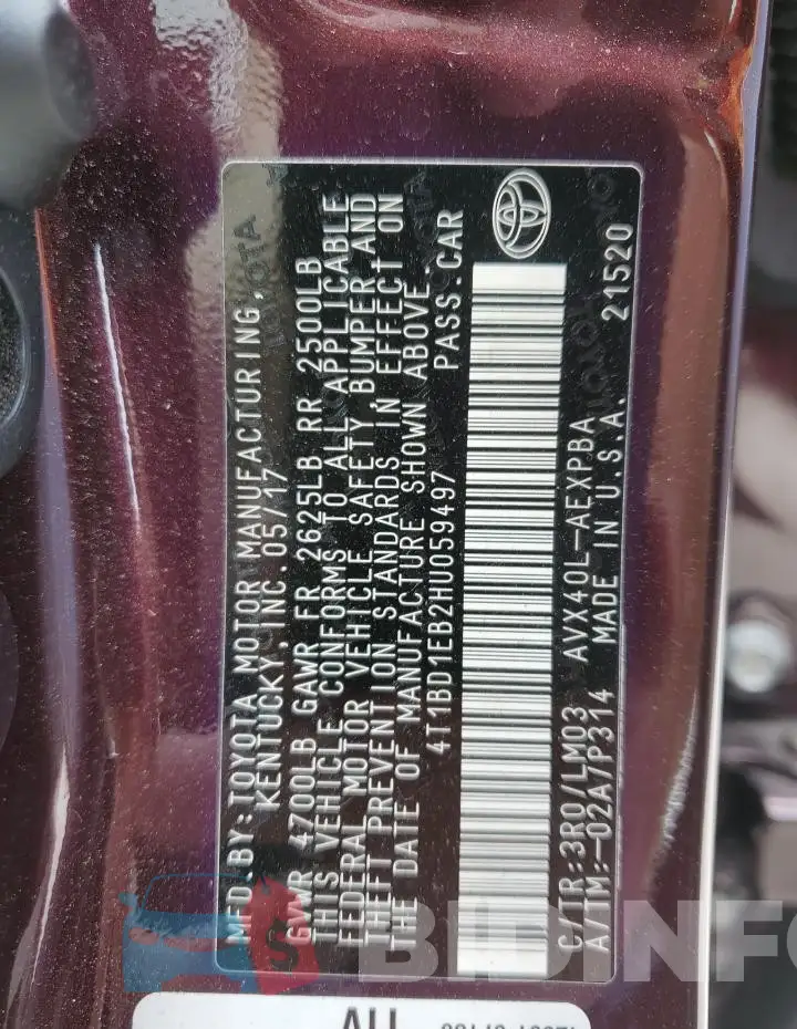 4T1BD1EB2HU059497 Photo# 12