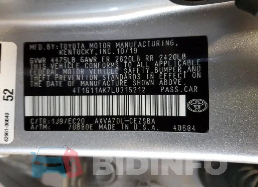 4T1G11AK7LU315212 Photo# 12