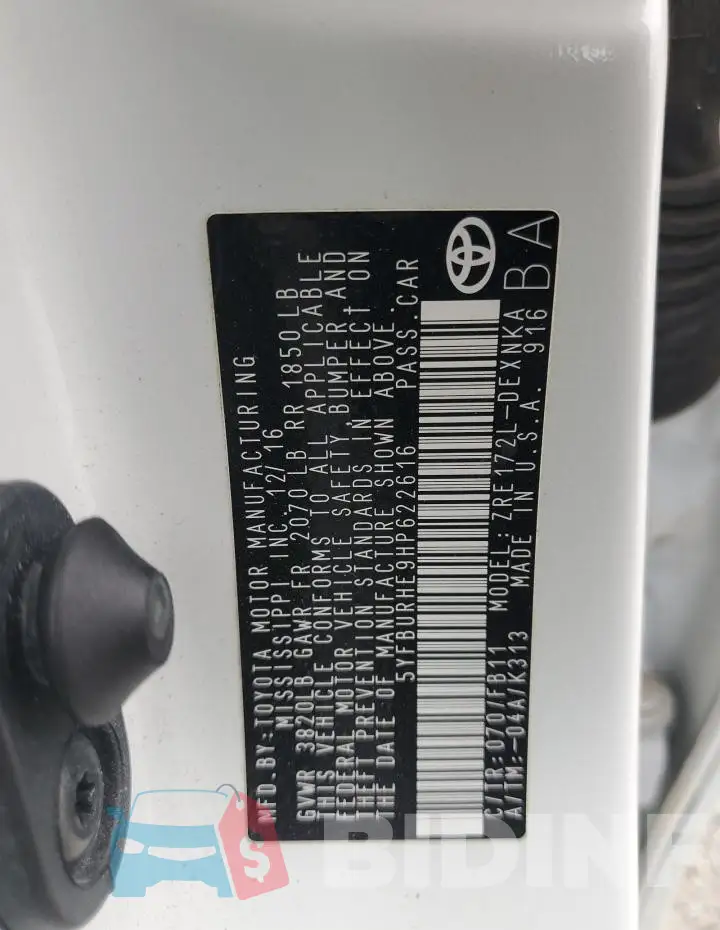 5YFBURHE9HP622616 Photo# 12