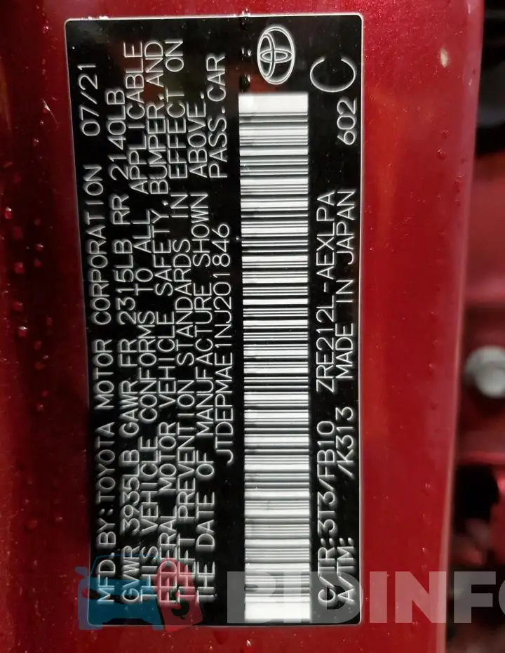 JTDEPMAE1NJ201846 Photo# 12