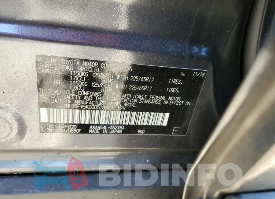 JTMF1RFV5KD005186 Photo# 13