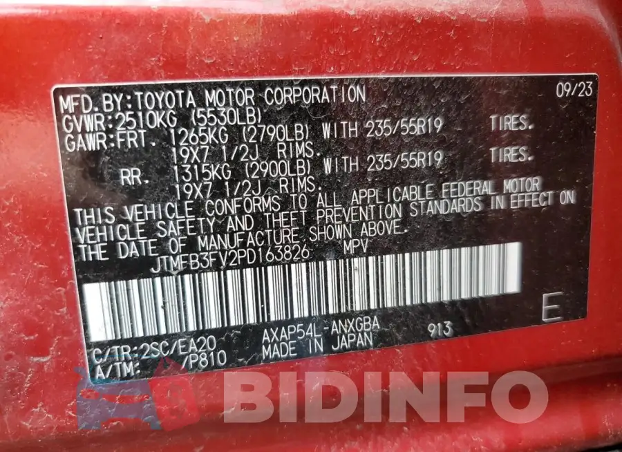 JTMFB3FV2PD163826 Photo# 13