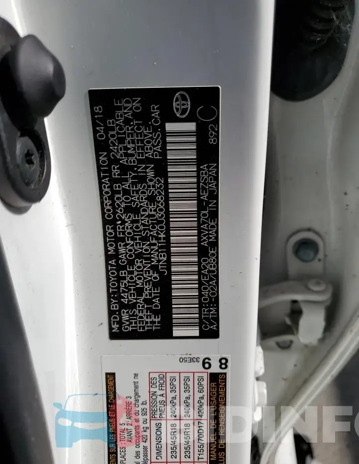 JTNB11HK0J3068232 Photo# 12