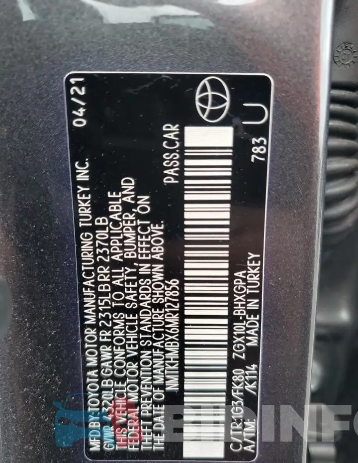 NMTKHMBX6MR127856 Photo# 13