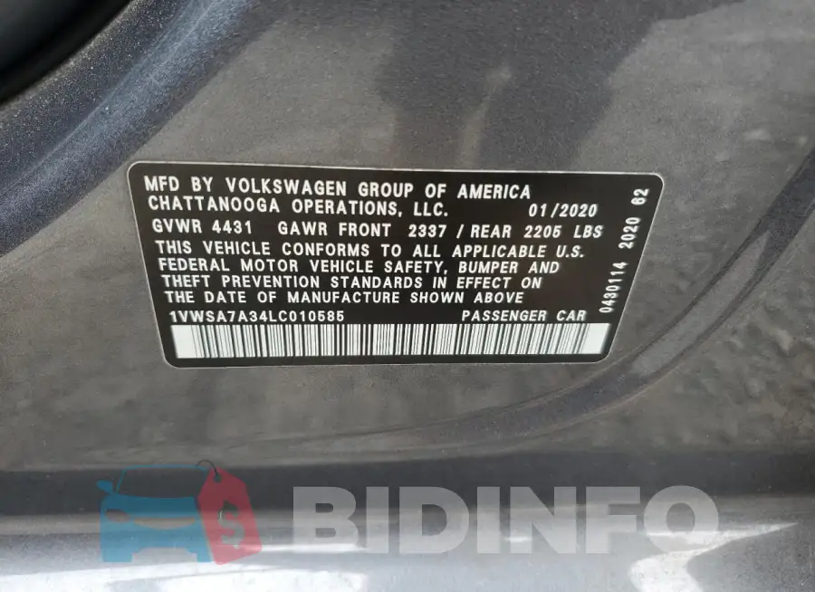 1VWSA7A34LC010585 Photo# 12