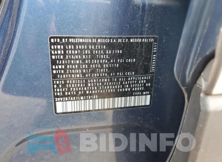 3VV2B7AX1LM178185 Photo# 14