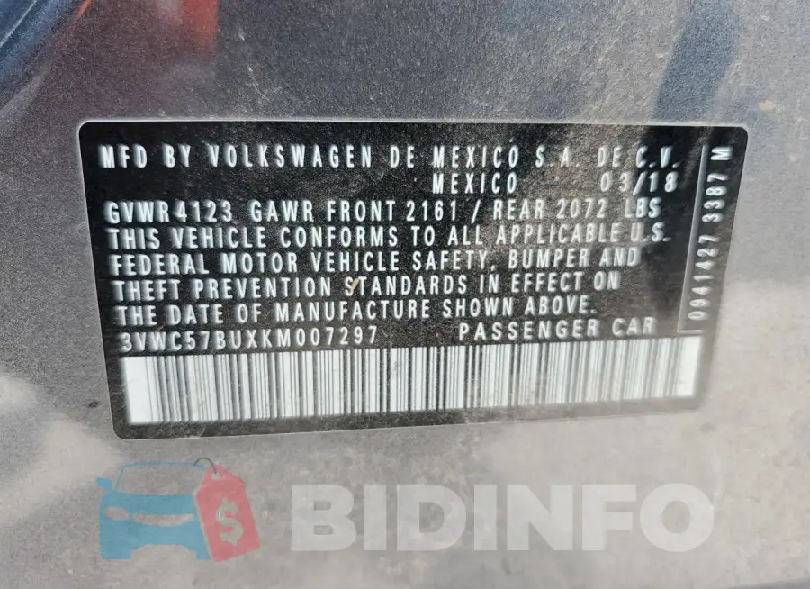 3VWC57BUXKM007297 Photo# 12