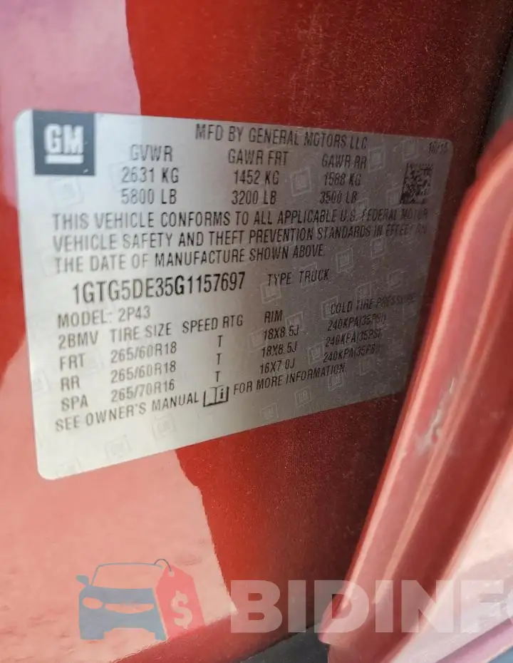 1GTG5DE35G1157697 Photo# 12