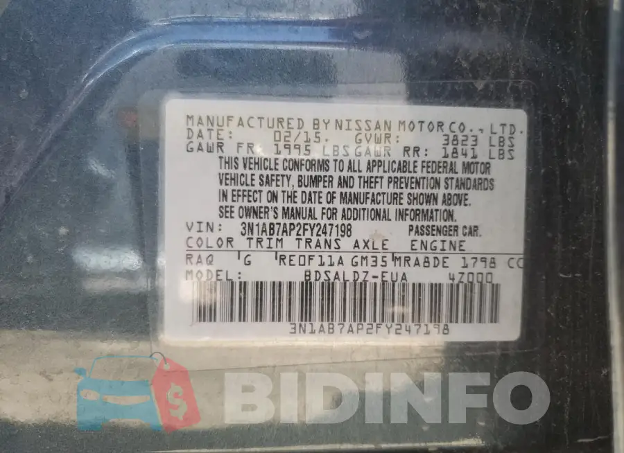 3N1AB7AP2FY247198 Photo# 12