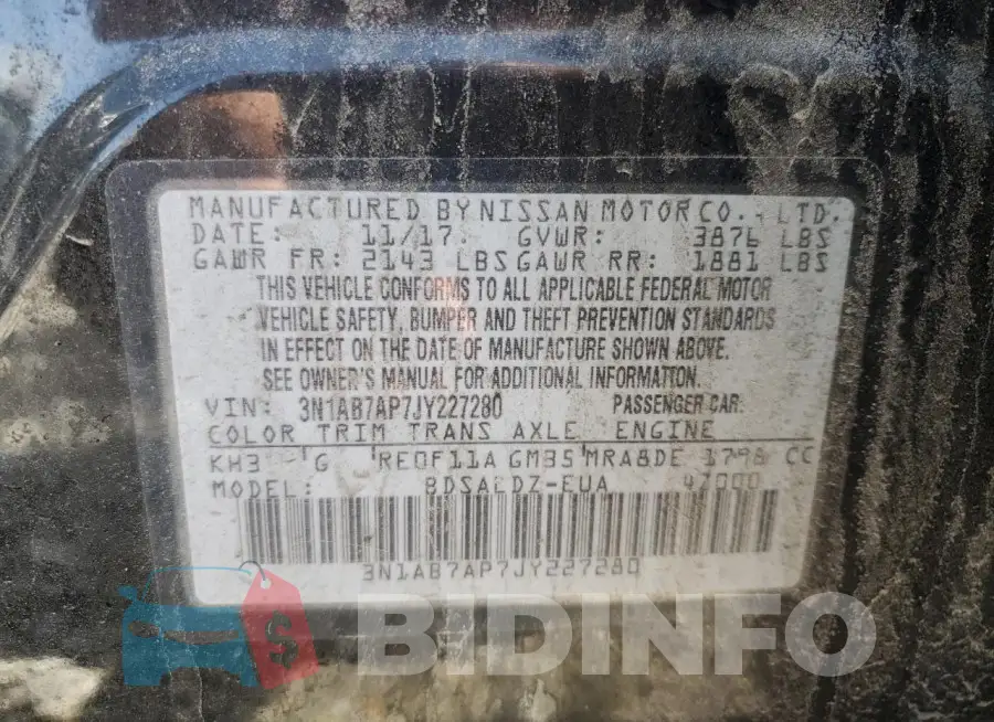 3N1AB7AP7JY227280 Photo# 12