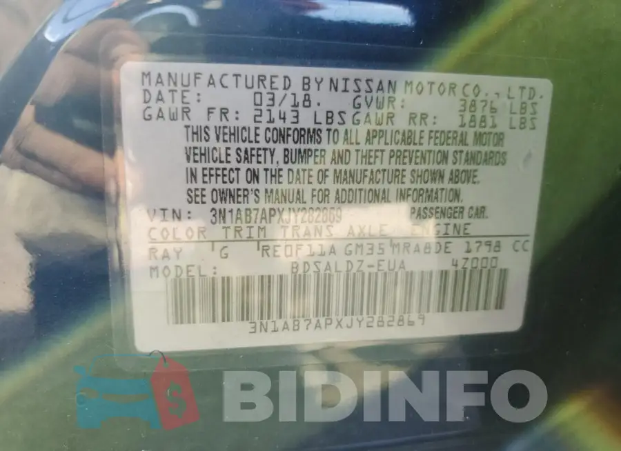 3N1AB7APXJY282869 Photo# 12