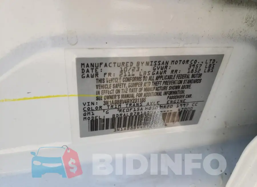 3N1AB8BV4RY231186 Photo# 12