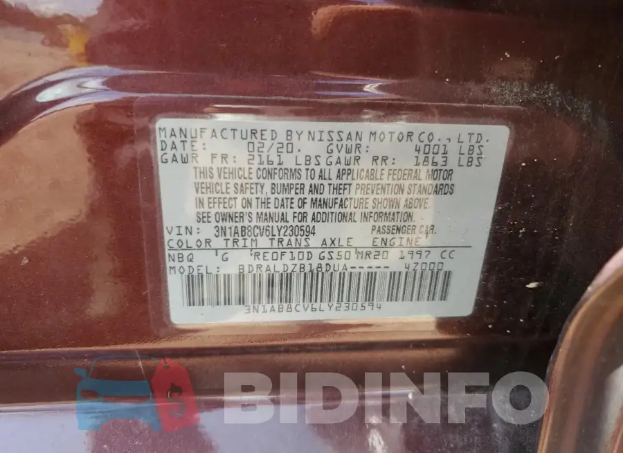3N1AB8CV6LY230594 Photo# 12