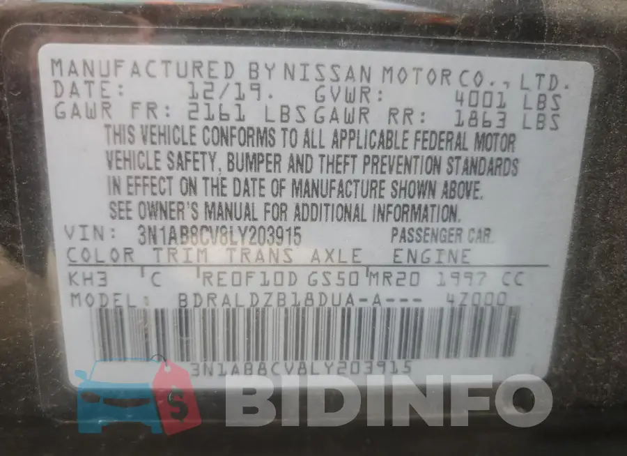 3N1AB8CV8LY203915 Photo# 12