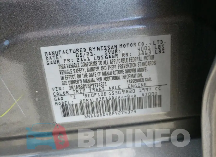3N1AB8DV8PY274374 Photo# 13
