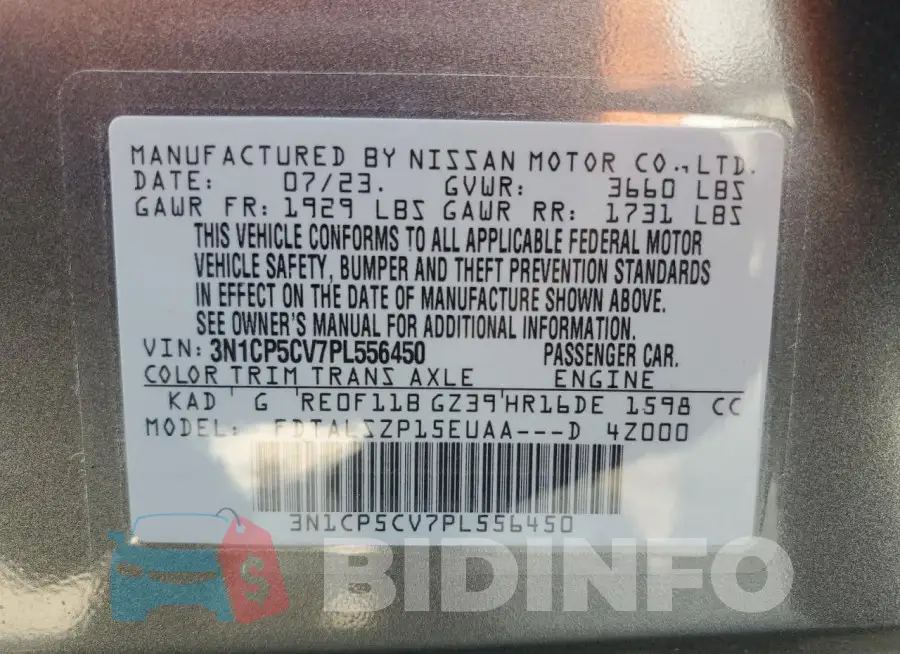 3N1CP5CV7PL556450 Photo# 12