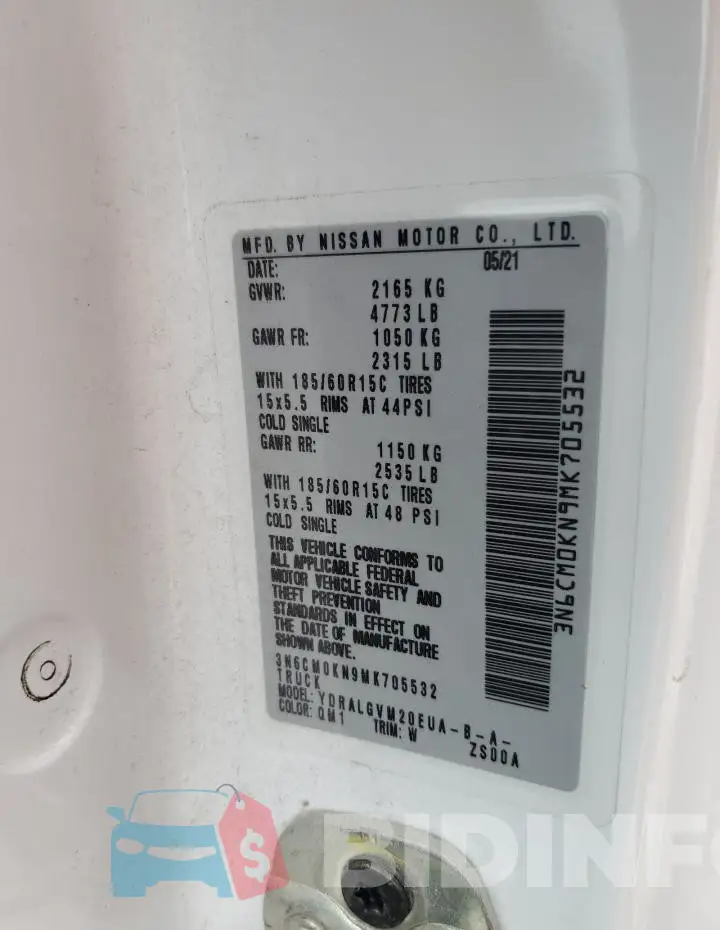3N6CM0KN9MK705532 Photo# 14