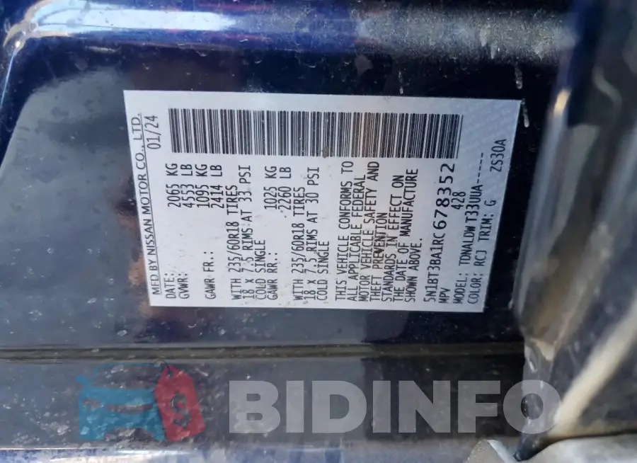5N1BT3BA1RC678352 Photo# 13
