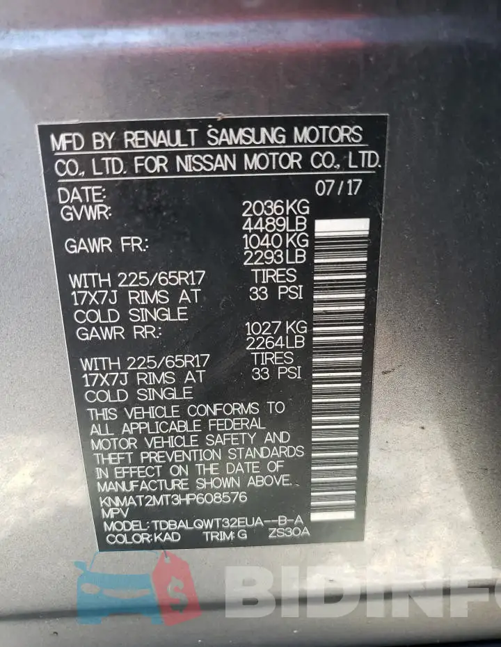KNMAT2MT3HP608576 Photo# 14