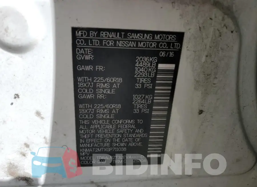 KNMAT2MTXGP711038 Photo# 13