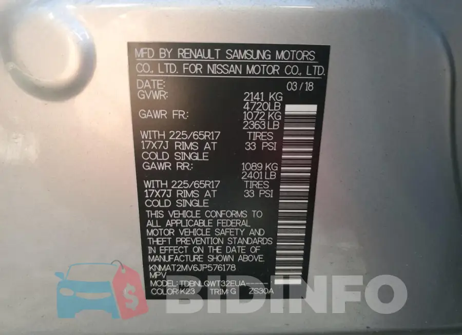 KNMAT2MV6JP576178 Photo# 13