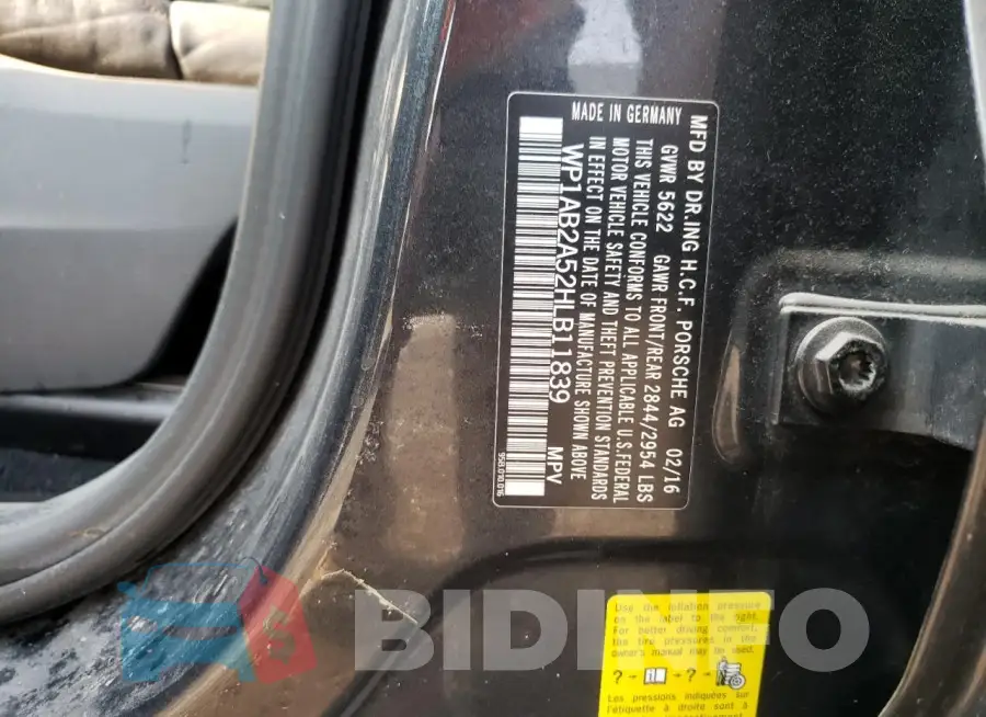 WP1AB2A52HLB11839 Photo# 12