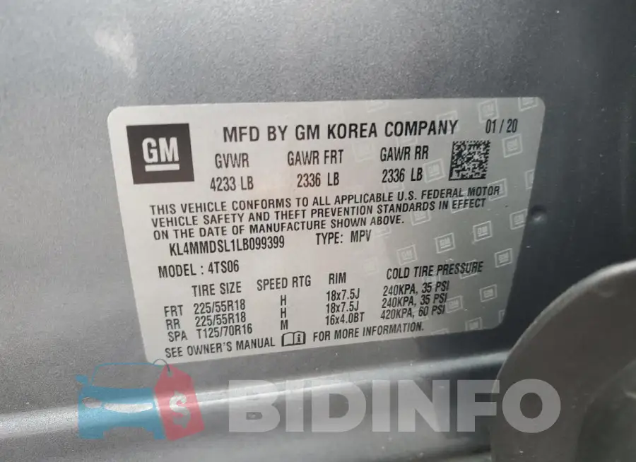 KL4MMDSL1LB099399 Photo# 13