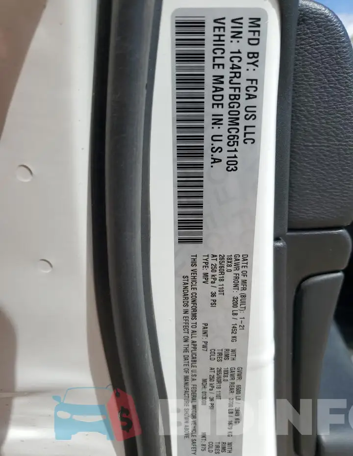 1C4RJFBG0MC651103 Photo# 13