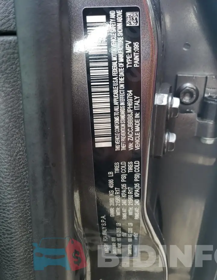 ZACCJBBB6JPH69764 Photo# 14