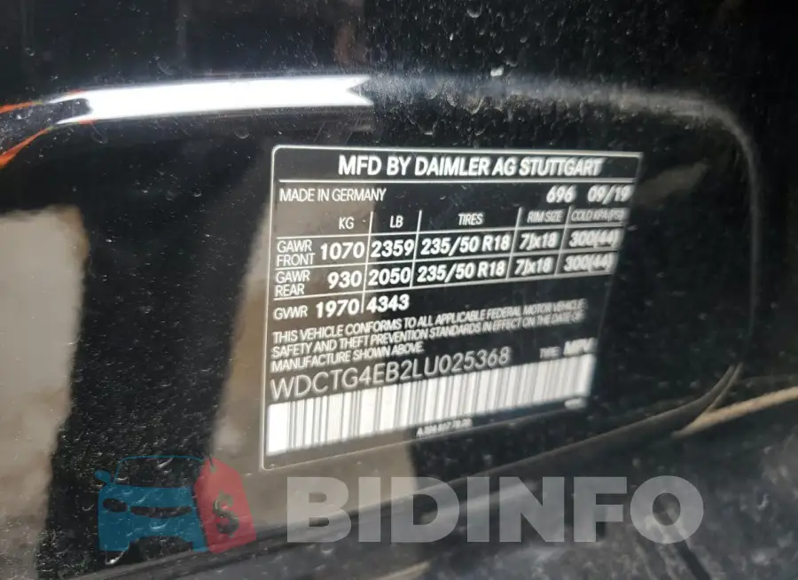 WDCTG4EB2LU025368 Photo# 12