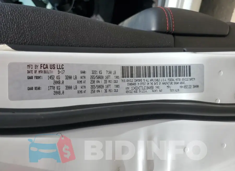 1C4SDHCT3JC184058 Photo# 13