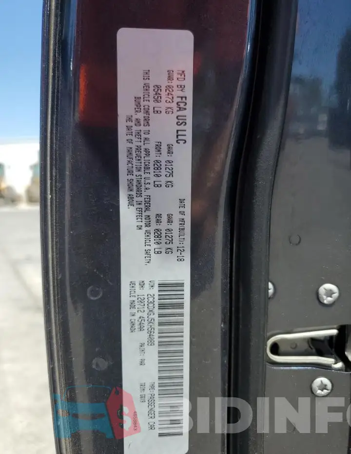 2C3CDXGJ5KH564089 Photo# 12