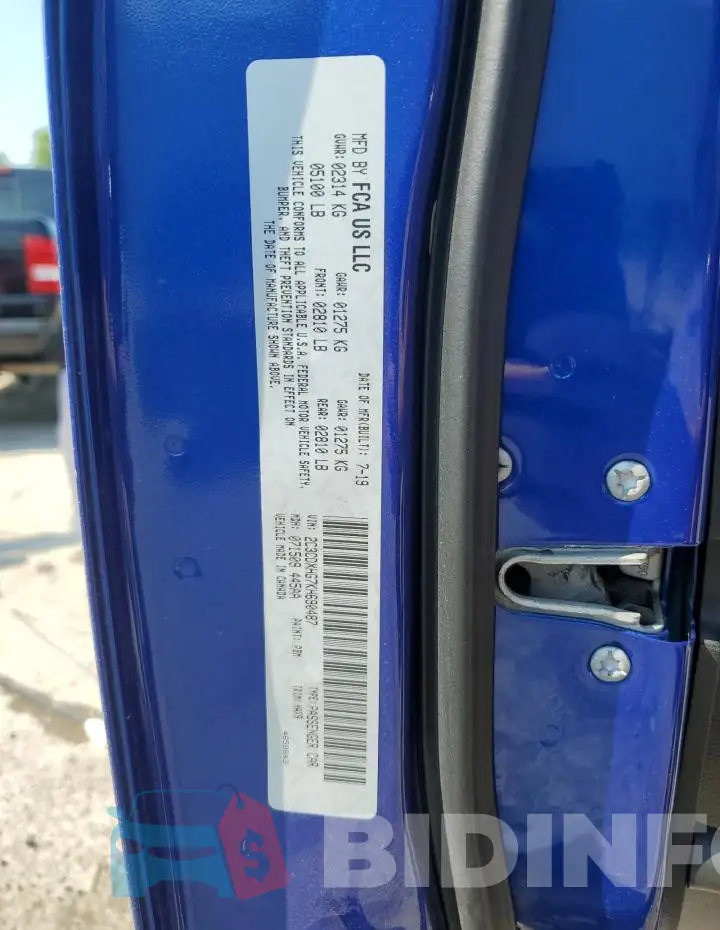 2C3CDXHG7KH690487 Photo# 12
