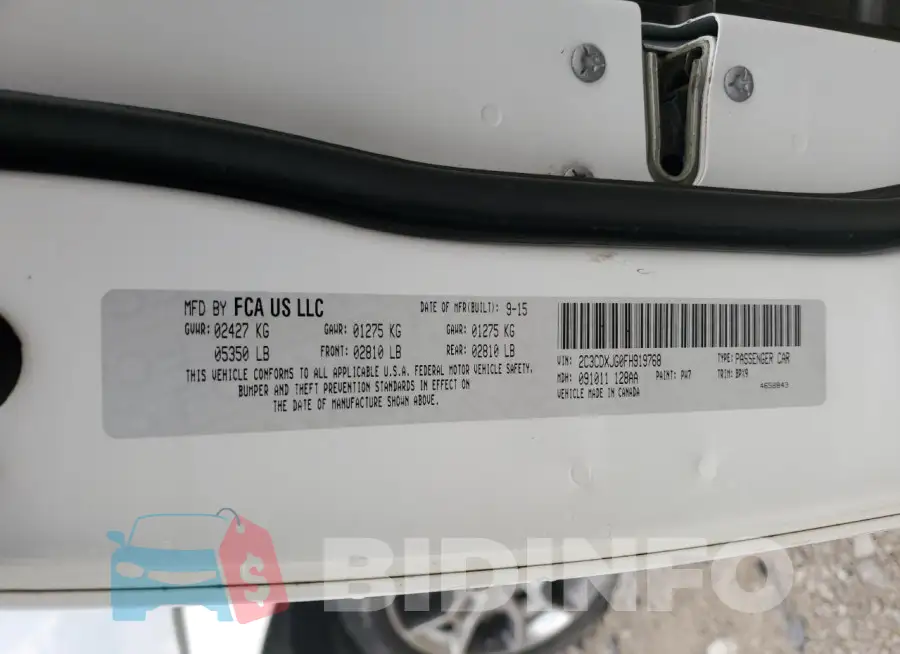 2C3CDXJG0FH919768 Photo# 13