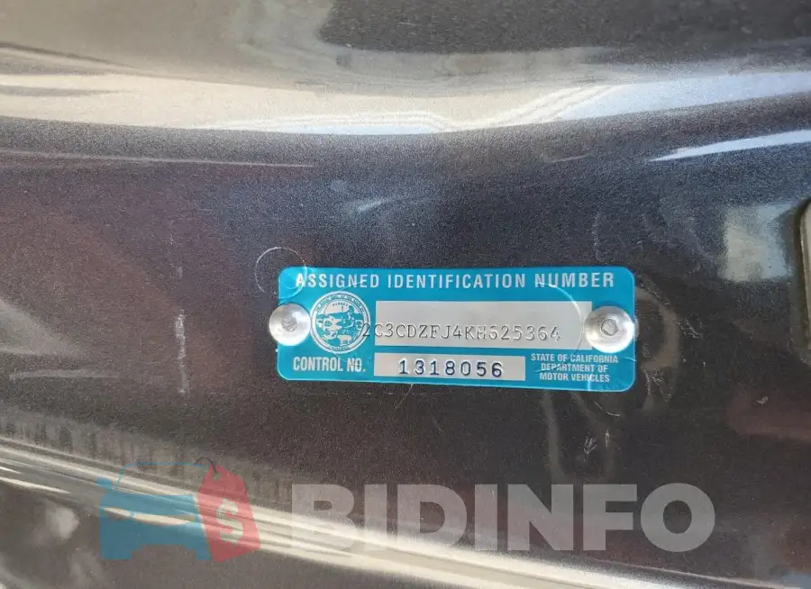 2C3CDZFJ4KH625364 Photo# 12