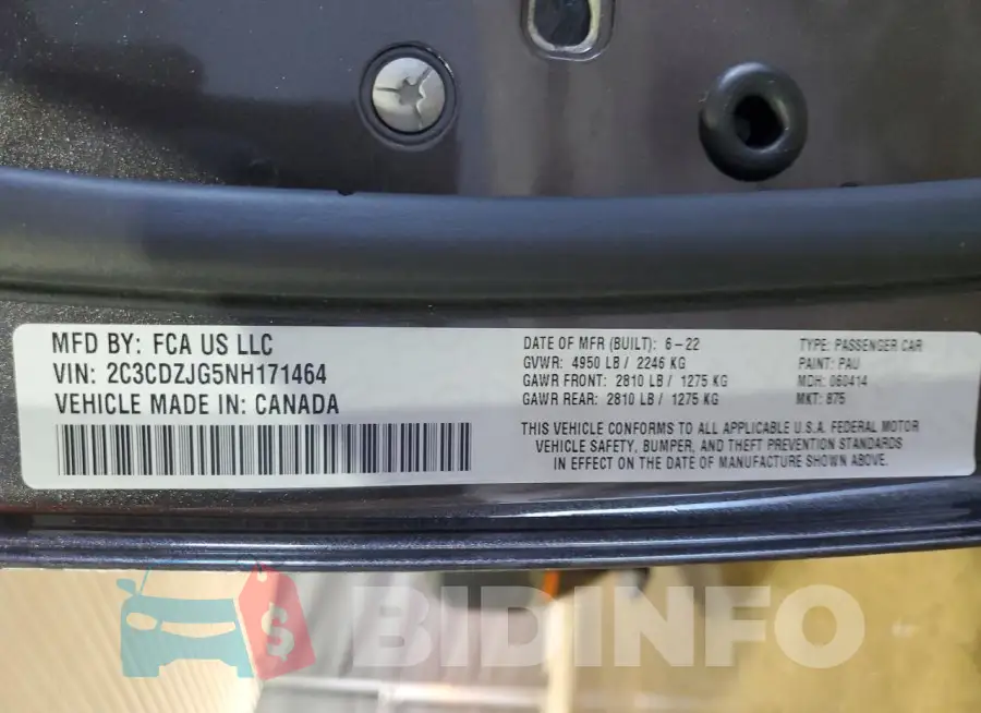 2C3CDZJG5NH171464 Photo# 12