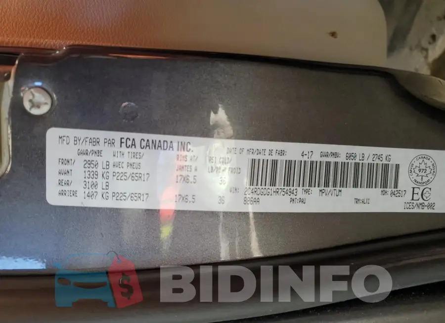 2C4RDGDG1HR754943 Photo# 14