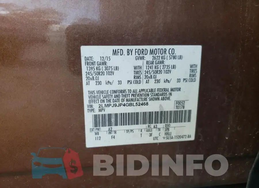 2LMPJ9JP4GBL52468 Photo# 13