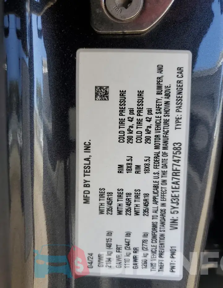 5YJ3E1EA7RF747583 Photo# 13
