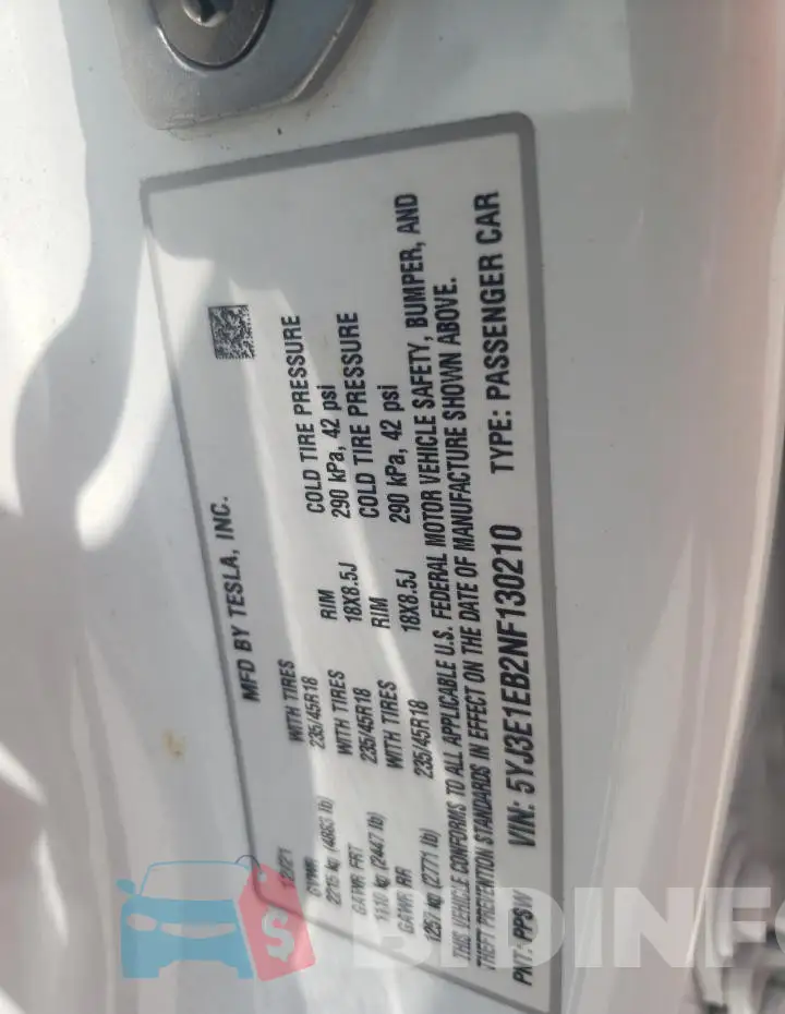 5YJ3E1EB2NF130210 Photo# 13