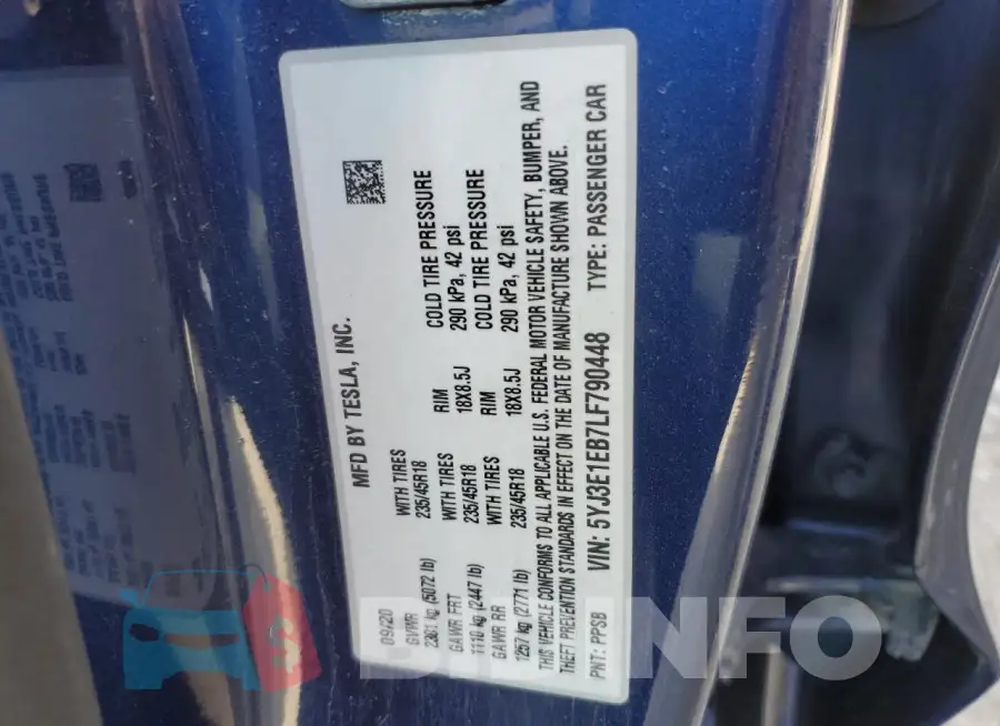 5YJ3E1EB7LF790448 Photo# 12